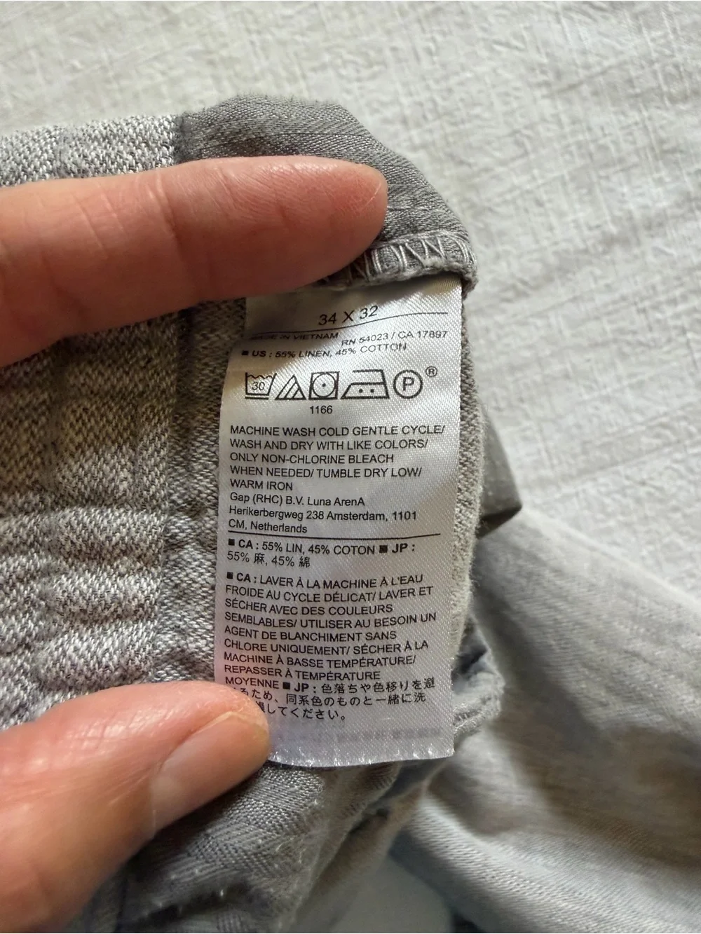 Banana Republic Light Gray Men's linen -Cotton Blend Trousers
